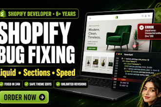 do shopify theme customization, liquid coding and bug fixes