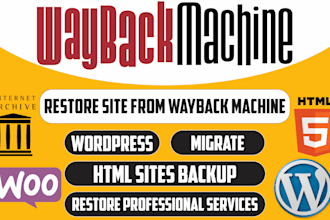 restore wesbite from wayback machine into HTML or wordpress