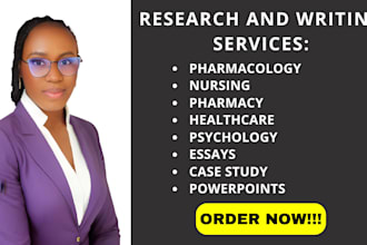 write unique content pharmacology, nursing, pharmacy, healthcare, psychology