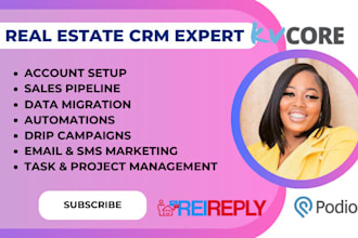 real estate CRM rei reply kvcore liondesk chime follow up boss wise agent podio