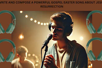 write and compose a powerful gospel easter song about jesus resurrection