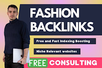 create SEO fashion backlinks on niche relevant websites with a guarantee