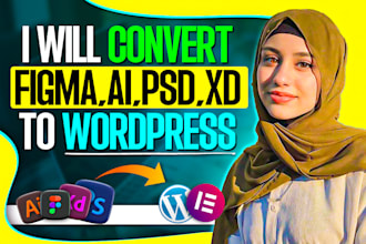 convert figma to wordpress, figma to elementor pro and PSD to wordpress
