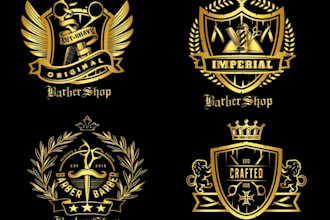 do custom barber, barbershop and beauty salon logo