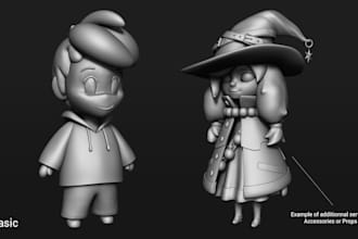 make a 3d portrait, bust, or cartoon character sculpt