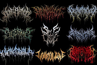 create black, slam, or death metal logo