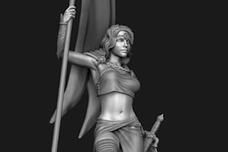 sculpt 3d figure for printing,table game model,action posed model,printable mesh