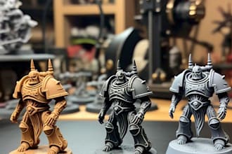 do 3d print, paint ship custom 3d models, 3d figurines 3d miniature 3d files