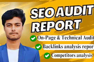 provide complete website SEO audit report, backlink analysis