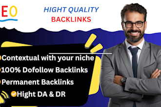create premium dofollow backlinks , niche relevant ,free indixing