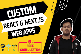 build high performance react, nextjs web applications