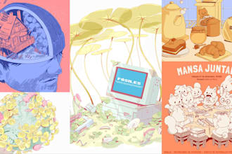 create illustrate design drawing your poster, book, album
