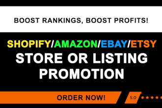 do effective ebay promotion and shopify, etsy, web, amazon visitors