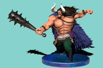 do action 3d figure model, 3d design, 3d model, 3d character, 3d sculpt, 3d bust