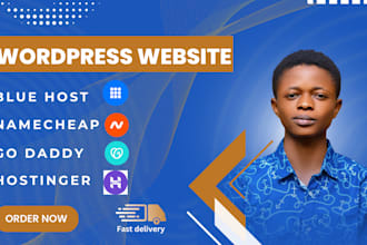 business, blog wordpress website on bluehost, namecheap, hostinger, godaddy
