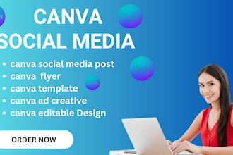 do canva social media post flyer template ad creative canva editable design