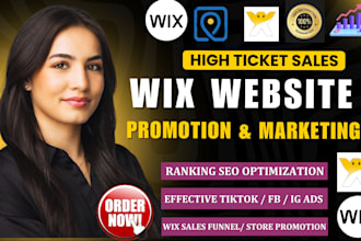 setup wix marketing,wix sales funnel,wix landing page,wix site promotion,wix