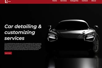 build car detailing website, car rental website, auto repair or car wash website