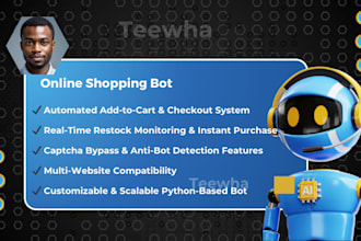 create auto buying bot, restock bot, auto checkout bot python bot web automation