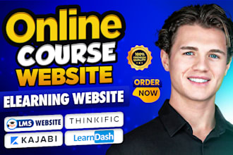 do online course website elearning website lms thinkific kajabi learndash podia