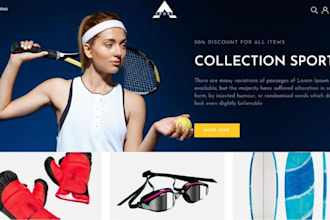 design sport wear shopify sport accessories store golf website yoga store