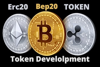 create erc20, bep20 and custom token development