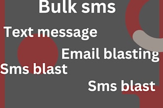 blast email, bulk sms, text message to your targeted location