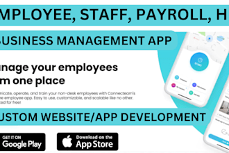 develop employee, staff, HR management app, attendance, payroll management app