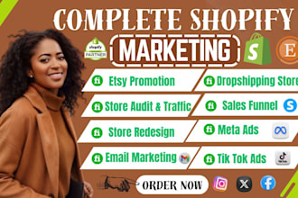 do shopify etsy amazon ebay redbubble teespring promotion marketing sales funnel