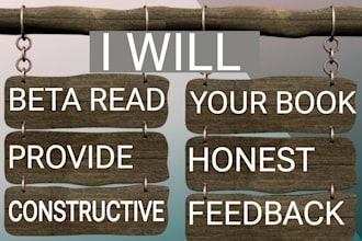 beta read your fantasy or science fiction or horror novel within 24hrs