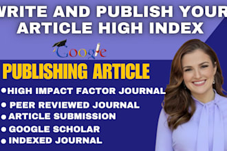 write and publish your research article in high index journal on google scholar