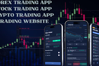 build stock trading app, forex trading app, crypto trading app, trading website