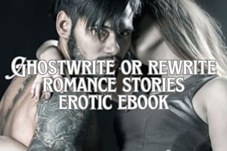 ghostwrite or rewrite romance ebook story
