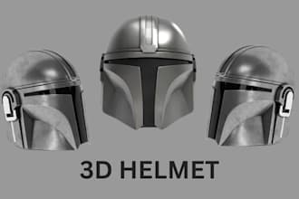 model a high quality 3d mask or 3d helmet, oni mask, cyberpunk mask
