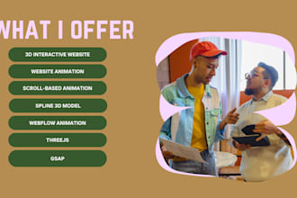 make 3d interactive website scrolling animation and animated wix