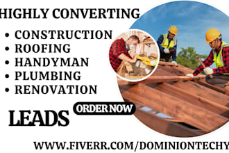 generate plumbing leads roofing handyman renovation flooring construction leads