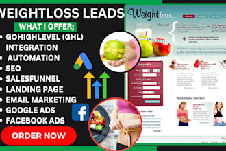 generate weightloss leads semaglutide ozempic weightloss healthcare landing page