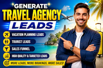 generate travel agency leads vacation planning leads tourist leads sales funnel