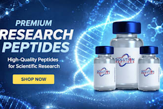 design peptide website for research peptides, purity testing and compliance