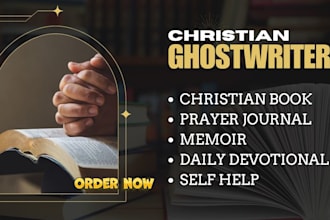 ghostwrite christian ebook, daily devotional, prayer journal, book cover design