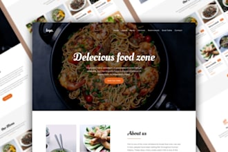 design restaurant website with online food ordering and booking reservations