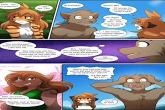 draw nsfw comic page, nsfw manga page, furry comic, graphic novel, comic strip