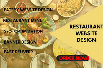 create a stunning restaurant and eatery website design with online ordering
