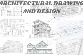 draft detailed 2d architectural and civil drawings using autocad