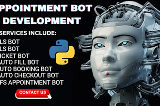 build vfs appointment bot, embassy website, visa booking bot, tis bls vfs bot