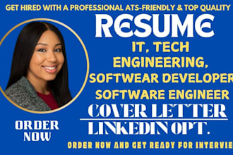 write IT, tech, software engineer and developer resume as a technical resume pro