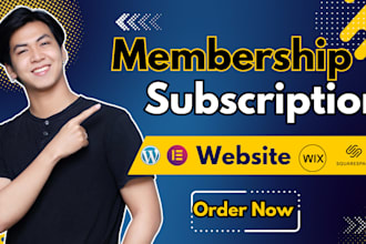 design membership website subscription wordpress wix website