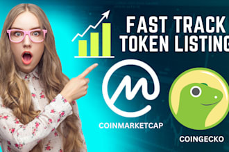 get your coin or token on coinmarketcap and coingecko fast token listing