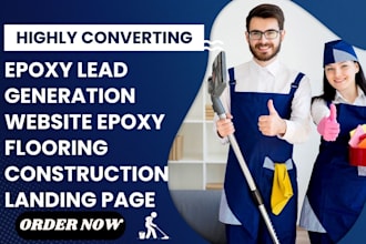 epoxy lead generation website epoxy flooring construction landing page