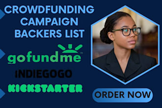 generate an active and verified backers lists for your kickstarter, indiegogo